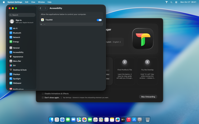 Accessibility permission successfully granted
