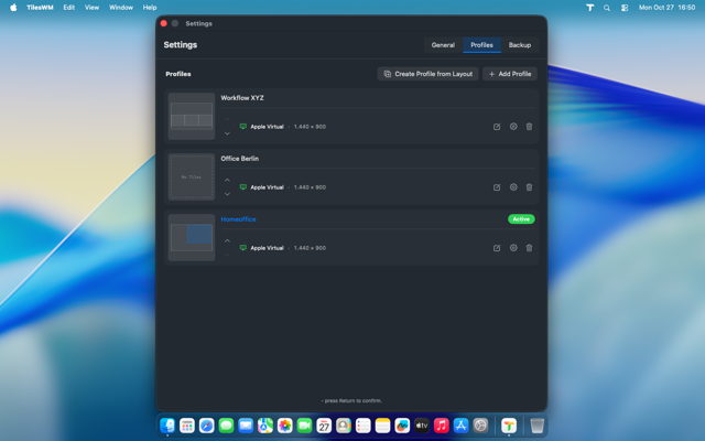 Profile moved two positions down