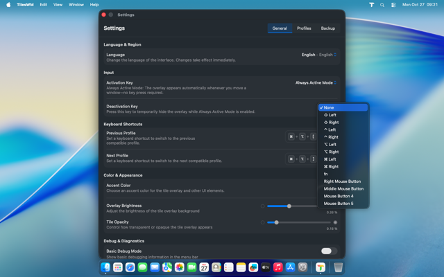 Always Active Mode toggle