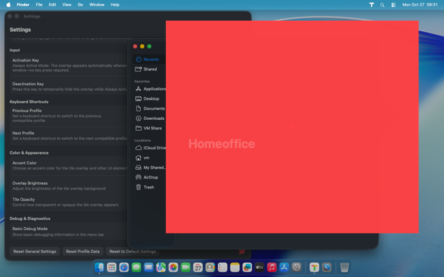 Tile opacity at 90 percent